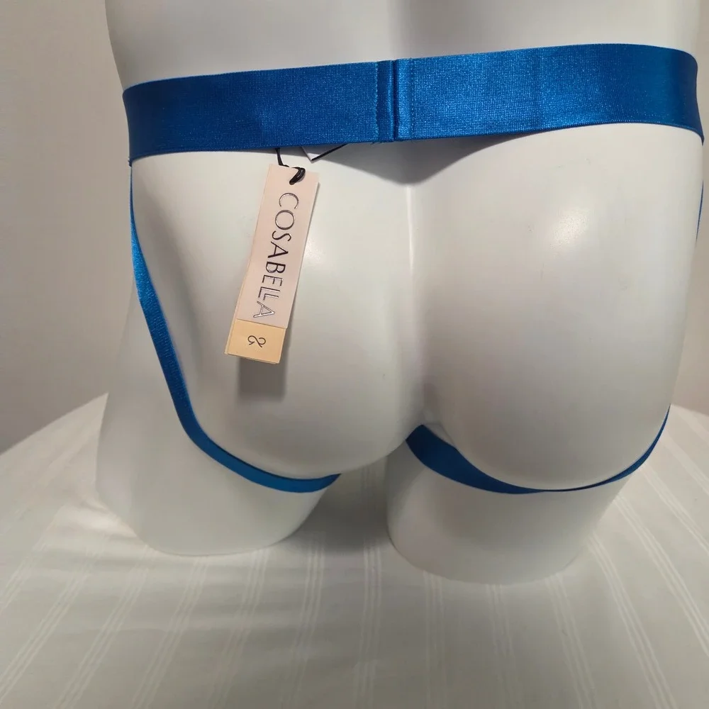 Cosabella Luxury‎ Men's Lace Jock Strap Designer Underwear Udaipur Blue